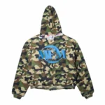MURD333R.FM x Greedy Unit Green Camo Hoodie back