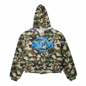 MURD333R.FM x Greedy Unit Green Camo Hoodie back