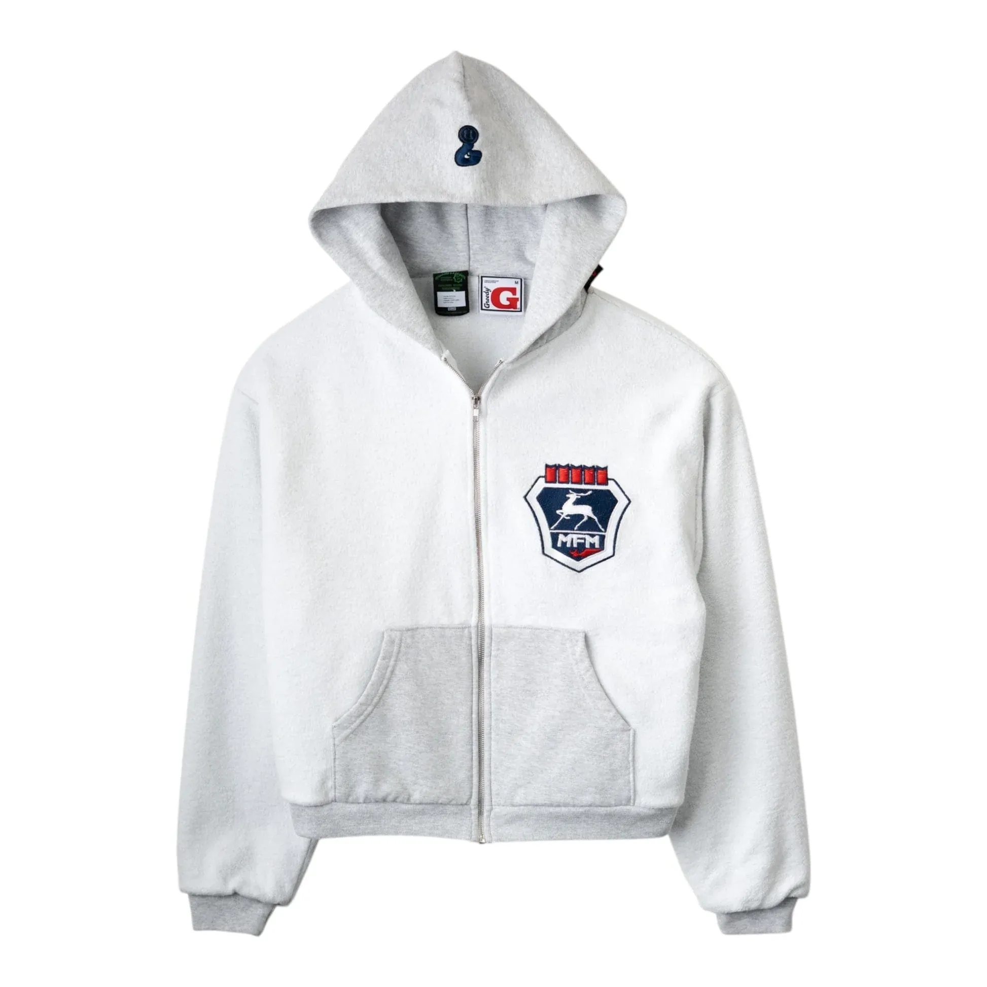 MURD333R.FM x Greedy Unit grey hoodie MURD333R.FM x Greedy Unit grey hoodie