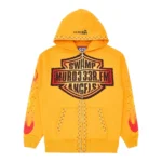 MURD333RFM Chop333 Rhinestone hoodie Orange