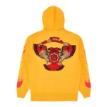 MURD333RFM Chop333 Rhinestone hoodie Orange back