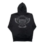 MURD333RFM Chop333r Rhinestone hoodie black back